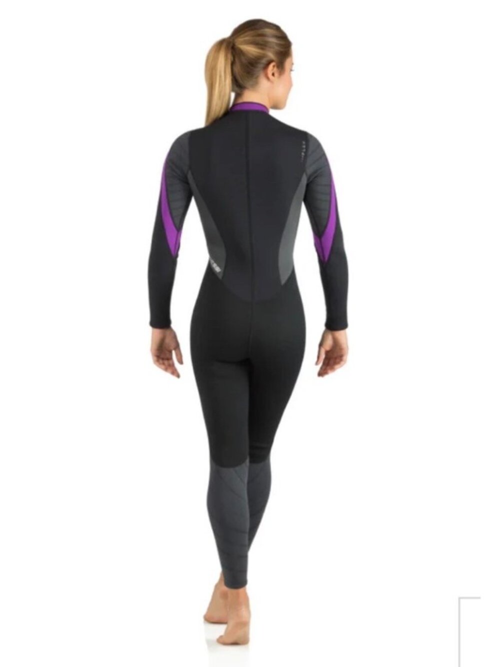 Cressi Bahia Flex 3mm Lady Size XS Black Purple One Piece Full Wetsuit NWT - Picture 6 of 16